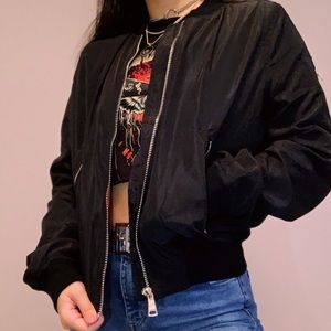 Black Bomber Jacket